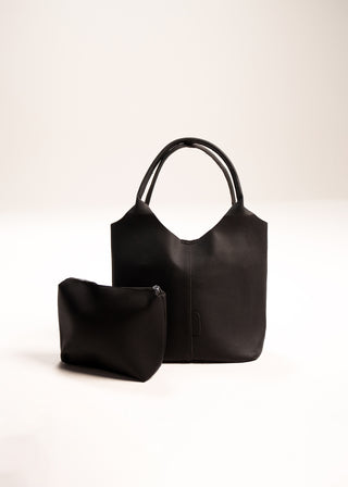 BLACK MINI BUCKET BAG