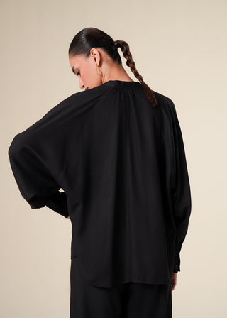 Gathered V-neck Shirt