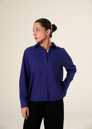 Blue button down shirt