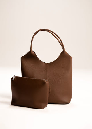 COFFEE BROWN MINI BUCKET BAG