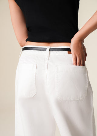 Cropped wide legged jeans