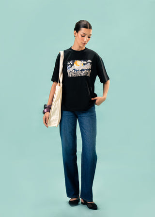 T-Shirt – Moon over Metropolis by Minhas Alee – WS25-215 for Women – Art Board 01 Collection | KOA | Shop Online