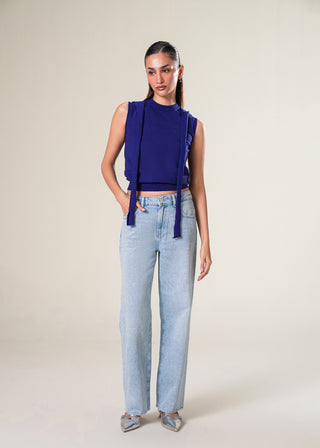 Straight legged jeans