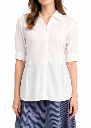 Cinched Waist Button Down Shirt- WS26-239