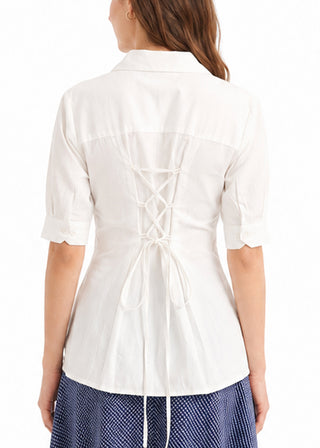Cinched Waist Button Down Shirt- WS26-239