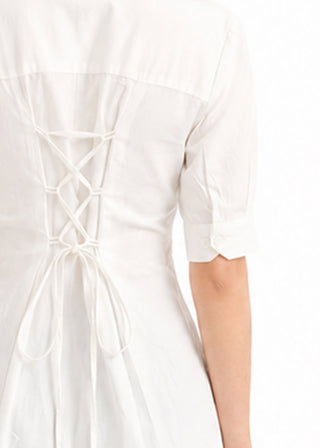 Cinched Waist Button Down Shirt- WS26-239