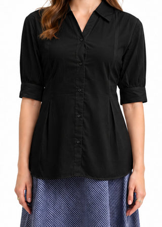 Cinched Waist Button Down Shirt- WS26-240