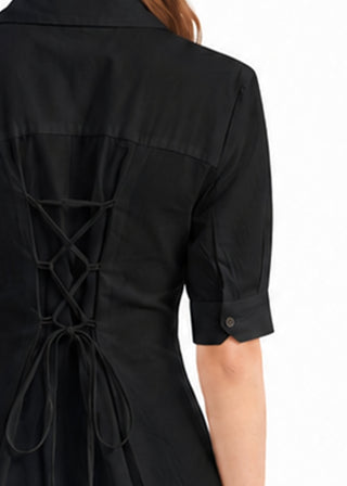 Cinched Waist Button Down Shirt- WS26-240
