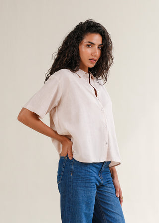 Textured Button-Down Shirt