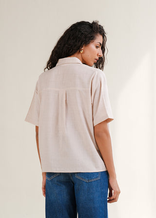 Textured Button-Down Shirt