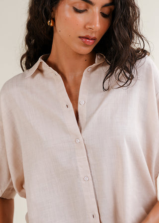 Textured Button-Down Shirt