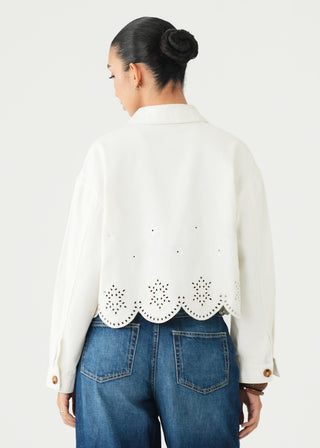 Schiffli Denim Jacket- WS26-20