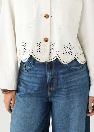Schiffli Denim Jacket- WS26-20
