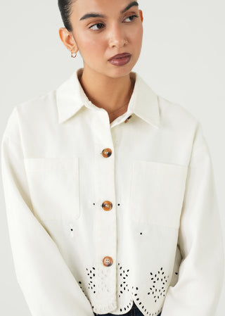 Schiffli Denim Jacket- WS26-20