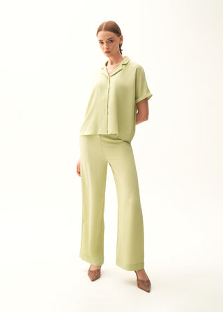 Textured Wide-leg Trouser