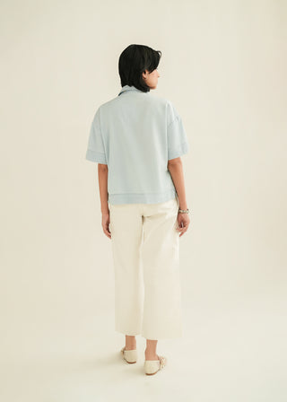 Regular Denim Button down Shirt in Light Blue Wash