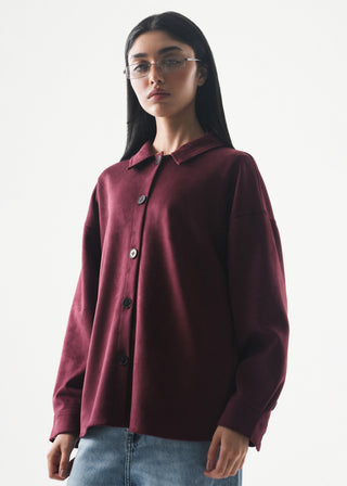 Loose Fit Button Down Shirt- WS26-465