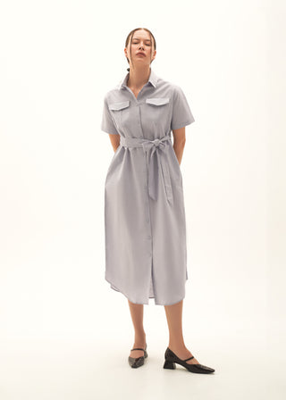 Button-Down Linen blend Dress