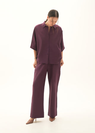 Wide-leg Linen Blend Trouser