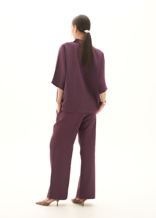 Wide-leg Linen Blend Trouser