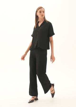 Textured Wide-leg Trouser