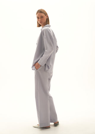 Wide-leg Linen Blend Trouser