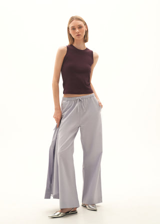 Wide-leg Linen Blend Trouser