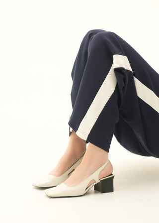 Wide-leg Trousers with side contrasting panel