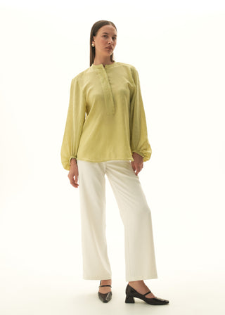 Wide-leg Cotton Trouser