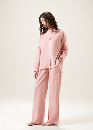 Long Linen Blend Shirt with Band Collar – WS25-227 for Women – In-Transit Collection | KOA | Shop Online