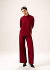 Long Linen Blend Shirt with Band Collar- WS25-228