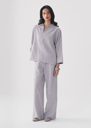 Striped Seersucker Trousers- WS26-405