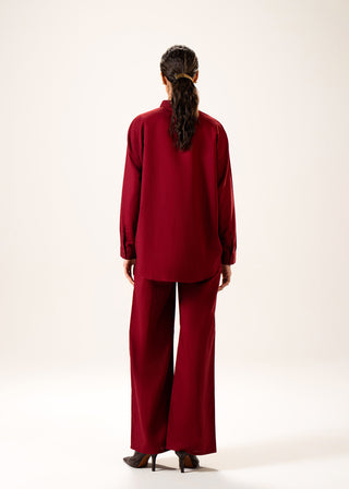 Long Linen Blend Shirt with Band Collar – WS25-228 for Women – In-Transit Collection | KOA | Shop Online