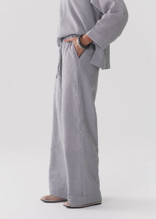 Striped Seersucker Trousers- WS26-405