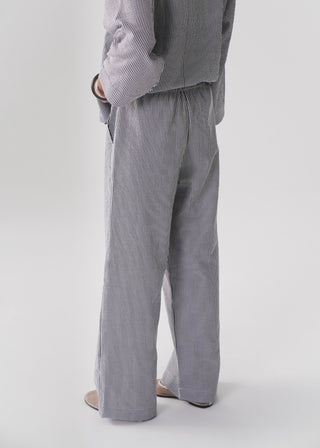 Striped Seersucker Trousers- WS26-405