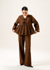 Linen Blend Straight Trousers- WS25-231