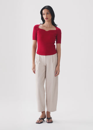 Sweetheart Neckline Slim Fit Top- WS26-165