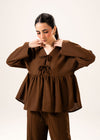 Flared Linen Top- WS25-230