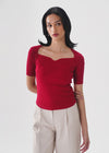 Sweetheart Neckline Slim Fit Top- WS26-165