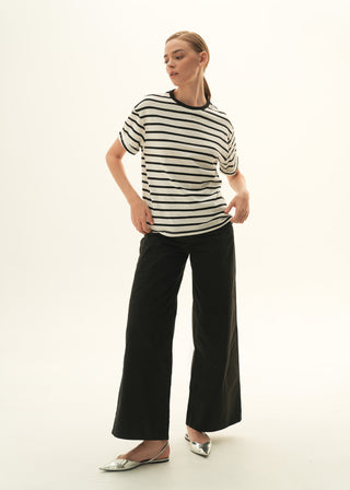 Wide-leg Cotton Trouser