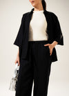 Linen Blend Straight Trousers- WS25-233