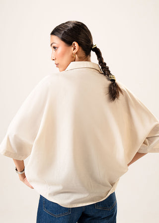 Oversized Linen Blend Kimono Shirt – WS25-222 for Women – In-Transit Collection | KOA | Shop Online