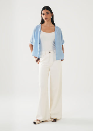 Textured Notch Collar Shirt- WS26-187