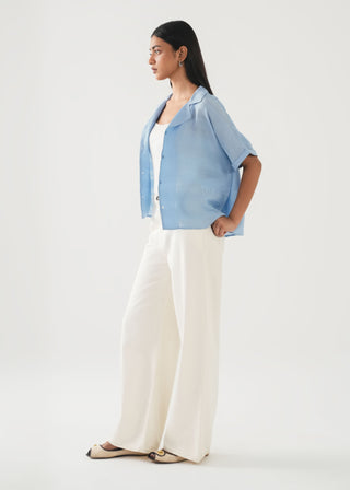 Textured Notch Collar Shirt- WS26-187