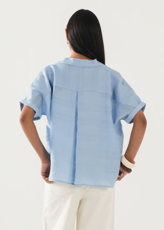 Textured Notch Collar Shirt- WS26-187