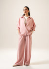Linen blend Wide Leg trousers- WS25-234