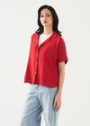Textured Notch Collar Shirt- WS26-186