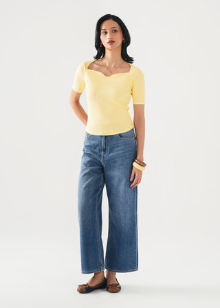 Sweetheart Neckline Slim Fit Top- WS26-164