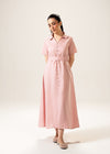 Linen Blend Dress with Panels- WS25-219