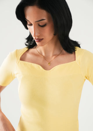 Sweetheart Neckline Slim Fit Top- WS26-164